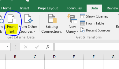 From text in excel highlighted