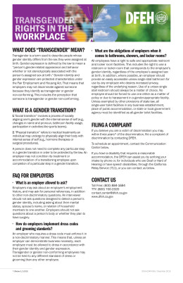 Transgender Rights in the Workplace Poster